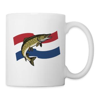 Pêche au brochet Pays-Bas - Mug blanc - blanc - Droite