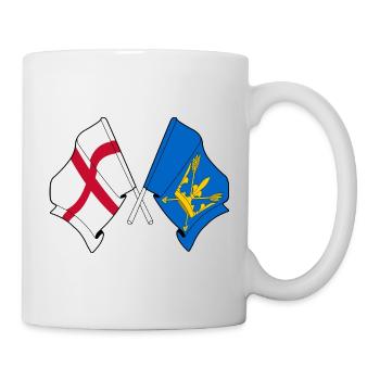 Drapeaux croisés du Suffolk et de l’Angleterre - Mug blanc - blanc - Droite