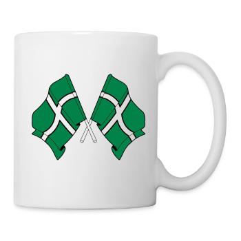 Drapeaux croisés du Devon - Mug blanc - blanc - Droite
