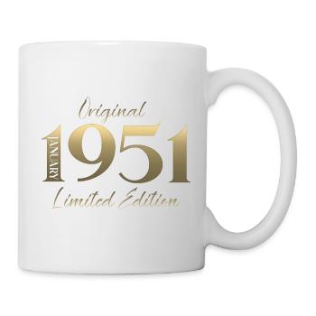 75th Birthday Original January Born 1951 - Mug - white - Right