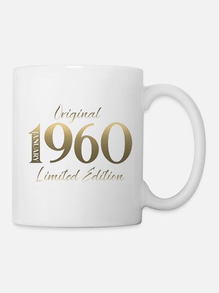 66. Geburtstag Original Januar Jahrgang 1960 - Tasse - Weiß