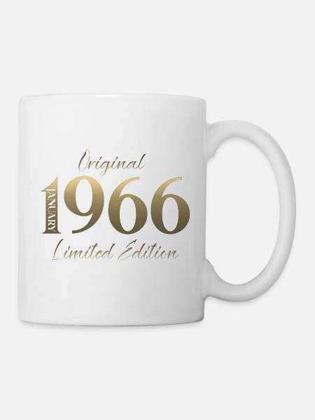 60. Geburtstag Original Januar Jahrgang 1966 - Tasse - Weiß