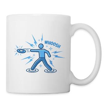 WHOOSH Lustiges Disc Golf Disc Golfer Fliegende Disc - Tasse - Weiß - Rechts