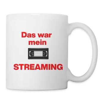 Das war Streaming, Videokasette früher, damals - Tasse - Weiß - Rechts