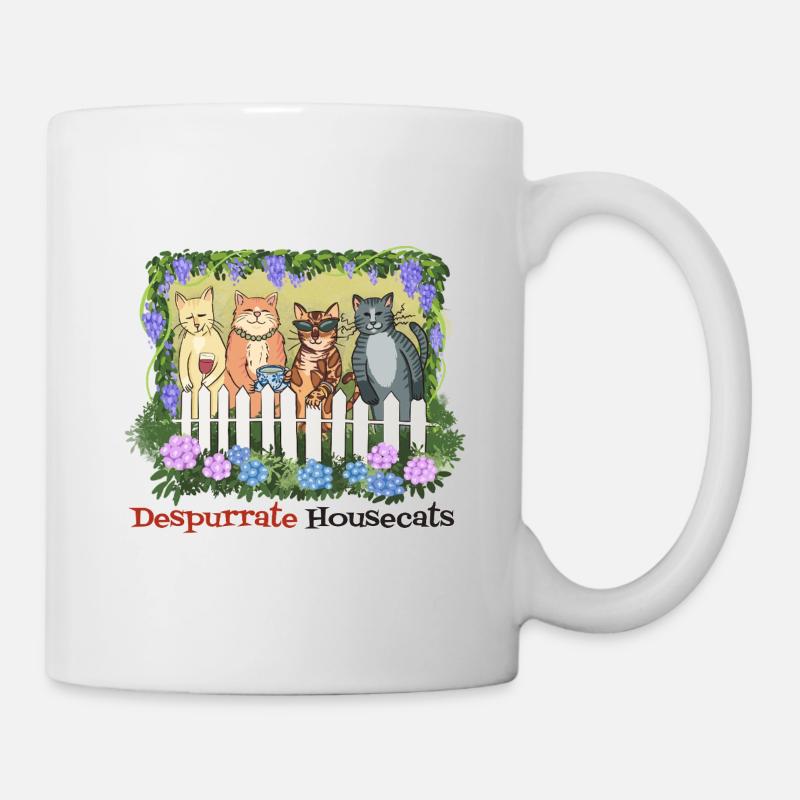 Chats domestiques dénaturés - Mug blanc - blanc