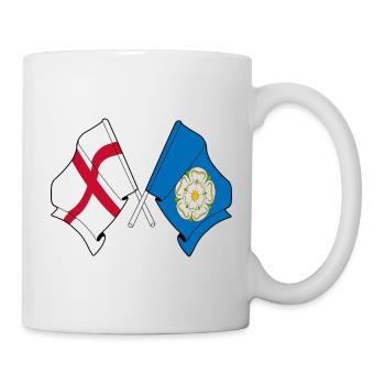 Yorkshire & England Crossed - Tasse - Weiß - Rechts