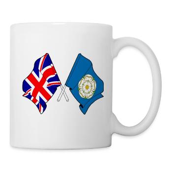 Yorkshire-Flagge + Großbritannien - Tasse - Weiß - Rechts
