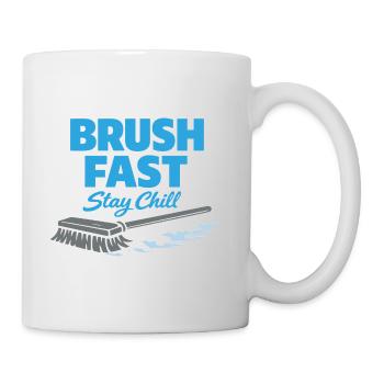 Curling Funny Sweep Hard Broom Cardio - Mug - white - Right
