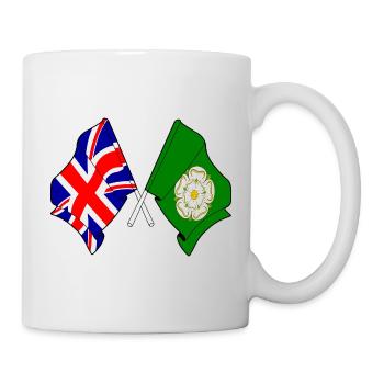 North Yorkshire und Großbritannien kreuzten sich - Tasse - Weiß - Rechts