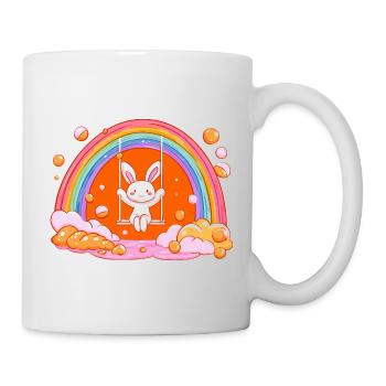 Cuddly Bunny Rainbow Swing - Mug - white - Right