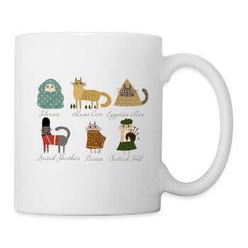 Races de chats - Mug blanc - blanc - Droite
