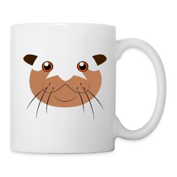 Costume DIY paresseux avec visage de loutre - Mug blanc - blanc - Droite