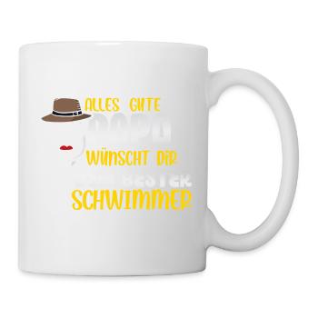 Alles Gute Papa wünscht dir dein bester Schwimmer - Tasse - Weiß - Rechts