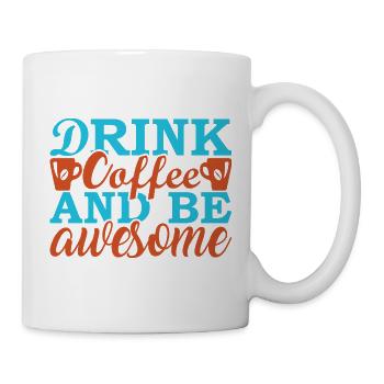 Kaffee trinken und einzigartig sein - Tasse - Weiß - Rechts