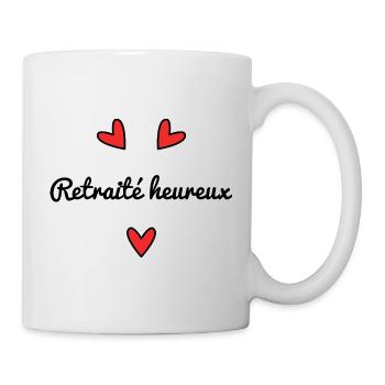 RETRAITE. RETRAITEE. BONNE RETRAITE. ANNIVERSAIRE. - Mug blanc - blanc - Droite