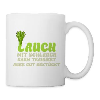Gym LAUCH MIT SCHLAUCH KAUM TRAINIERT Lustig - Tasse - Weiß - Rechts