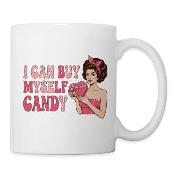 I Can Buy Myself Candy – Retro Pop-Art Design - Tasse - Weiß - Rechts
