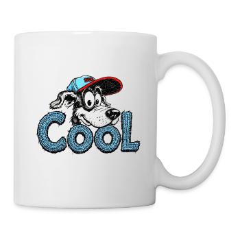 Graphique de chien toujours cool - Mug blanc - blanc - Droite