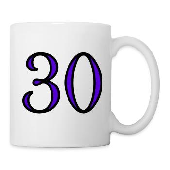 30. 30 YEARS. 30th ANNIVERSARY. 30 YEARS ANNIVERSARY. - Mug - white - Right