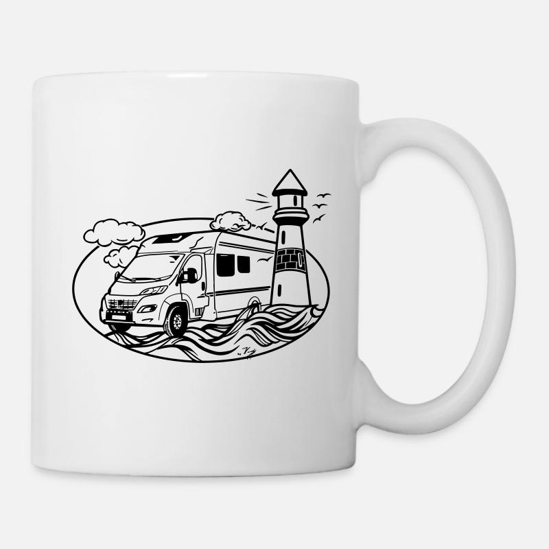 Campervan by the sea - Mug - white