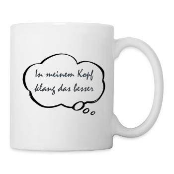 Ça sonnait mieux dans ma tête - Mug blanc - blanc - Droite
