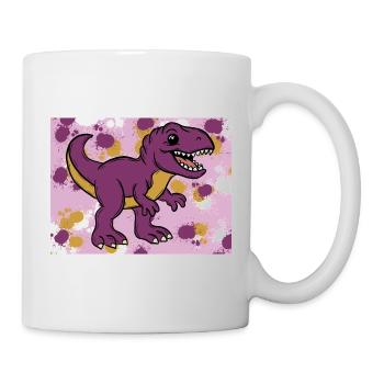Allosaurus Dino - Tasse - Weiß - Rechts