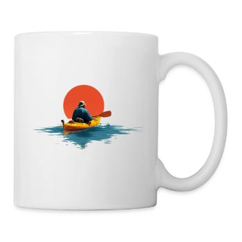Paddlers in the sunset - Mug - white - Right