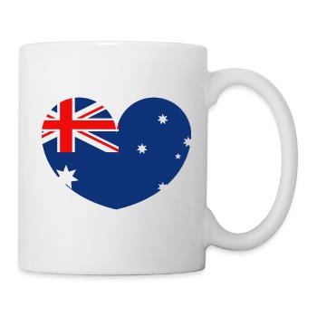 Drapeau australien avec cœur - Mug blanc - blanc - Droite