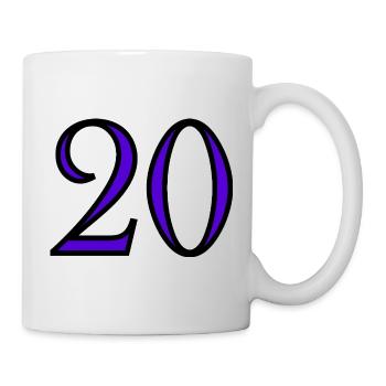 20. 20th ANNIVERSARY. 20 YEARS ANNIVERSARY. 20 YEARS. - Mug - white - Right