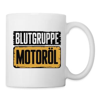 Groupe sanguin : conception du tournevis à huile moteur - Mug blanc - blanc - Droite