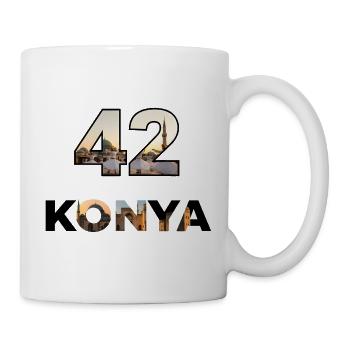 Konya 42 Türkei Mevlana Derwisch Design - Tasse - Weiß - Rechts