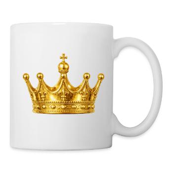 Ornement de la couronne d’or - Mug blanc - blanc - Droite