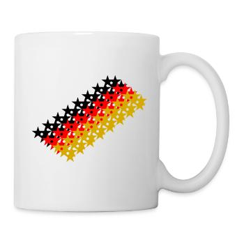 Sterne Deutschlandflagge Sportveranstaltungen - Tasse - Weiß - Rechts