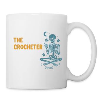 Funny Crochet Lover The Crocheter Skeleton Crochet - Mug - white - Right