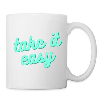 Take it easy – Relaxed lifestyle saying - Mug - white - Right