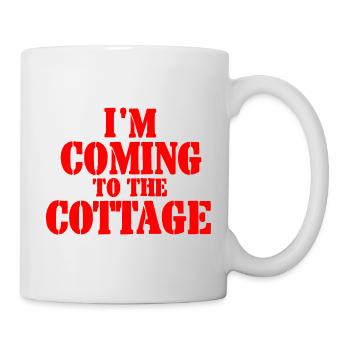 I'm coming to the cottage - red - Mug - white - Right