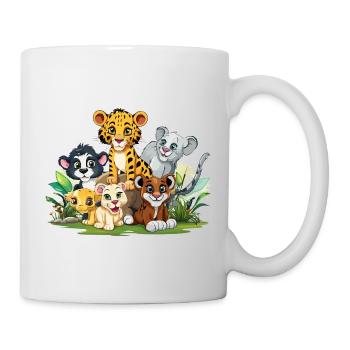 Tierfreunde im Dschungel - Tasse - Weiß - Rechts