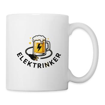 Elektrinker – Électricien à la drôle et bière - Mug blanc - blanc - Droite