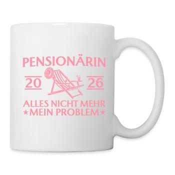 Pensionärin 2026 - Lustiger Kollegin Abschied - Tasse - Weiß - Rechts