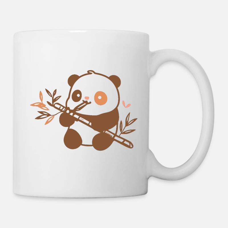 Panda câlin avec du bambou - Mug blanc - blanc