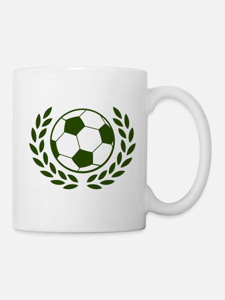 Lorbeerball Siegkranz Grafik - Tasse - Weiß