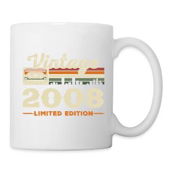 2008 Vintage Rétro Cadeau d’anniversaire - Mug blanc - blanc - Droite