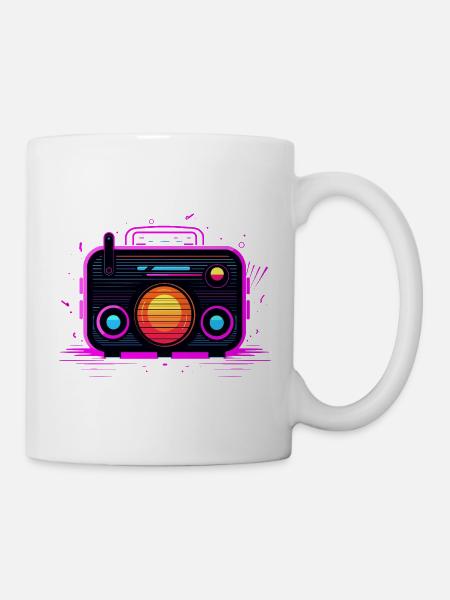Retro Radio Retrowave - Tasse - Weiß