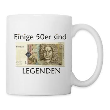 50s Legends, German Mark, Drawing Birthday - Mug - white - Right