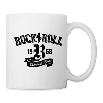 Rock and Roll Oldschool Logo-Design - Tasse - Weiß - Rechts