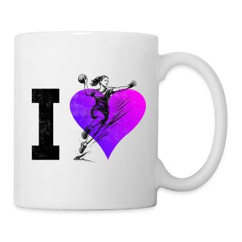 Simple Handball Idee für Handball fuer Frauen - Tasse - Weiß - Rechts