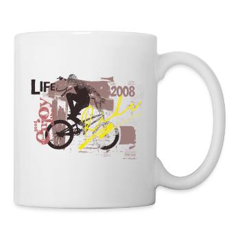 Cycliste cycliste Graffiti 2008 - Mug blanc - blanc - Droite
