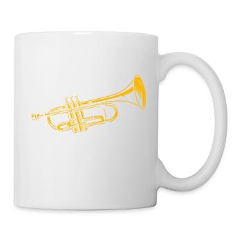 Spit happens Trompete Trompetenspieler - Tasse - Weiß - Rechts