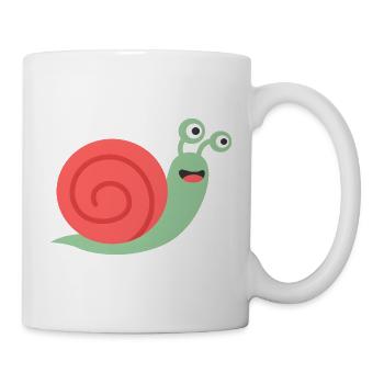 Süße Schnecke Comic Design für Babys & Kinder - Tasse - Weiß - Rechts