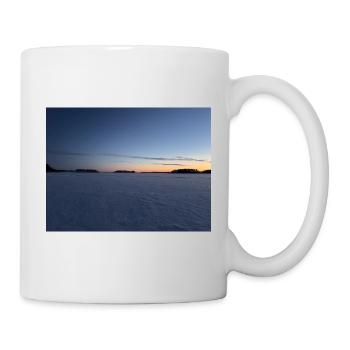 Paysage hivernal au coucher du soleil - Mug blanc - blanc - Droite